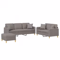 VidaXL 3202149, Taupe, mousse, Métal, Polyester, Textile, 198 cm, 77 cm, 80 cm