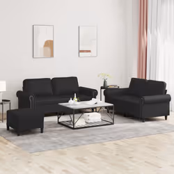 VidaXL 3202155 Ensemble de meubles de salle à manger Noir