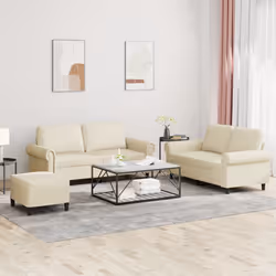 VidaXL 3202156 Ensemble de meubles de salle à manger Crème
