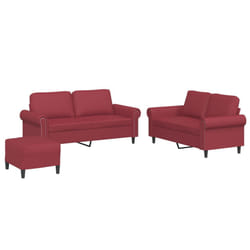 VidaXL 3202158 Ensemble de meubles de salle à manger Rouge