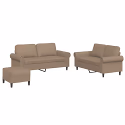 VidaXL 3202159, Cappucino, mousse, Simili-cuir, Métal, Textile, 172 cm, 77 cm, 80 cm