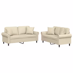 VidaXL 3202161, Crème, mousse, Simili-cuir, Métal, Textile, 172 cm, 77 cm, 80 cm