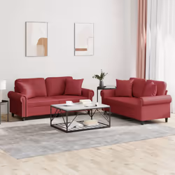 VidaXL 3202163 Ensemble de meubles de salle à manger Rouge