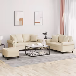 VidaXL 3202166 Ensemble de meubles de salle à manger Crème - Vue supplémentaire 2
