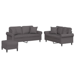 VidaXL 3202167 Ensemble de meubles de salle à manger Gris