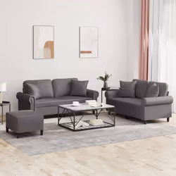 VidaXL 3202167 Ensemble de meubles de salle à manger Gris