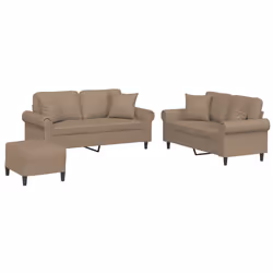 VidaXL 3202169, Cappucino, mousse, Simili-cuir, Métal, Textile, 172 cm, 77 cm, 80 cm