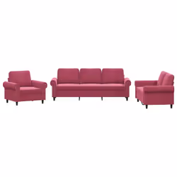 VidaXL 3202174, Rouge, mousse, Métal, Polyester, Polywood, Textile, 2,12 m, 77 cm, 80 cm