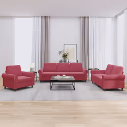 VidaXL 3202174 Ensemble de meubles de salle à manger Rouge