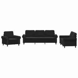 VidaXL 3202175, Noir, mousse, Métal, Polyester, Polywood, Textile, 2,12 m, 77 cm, 80 cm