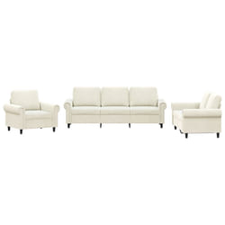 VidaXL 3202178 Ensemble de meubles de salle à manger Crème