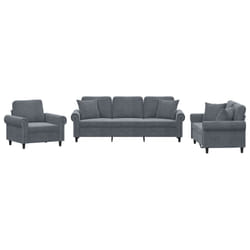 VidaXL 3202181 Ensemble de meubles de salle à manger Gris