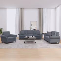 VidaXL 3202181 Ensemble de meubles de salle à manger Gris