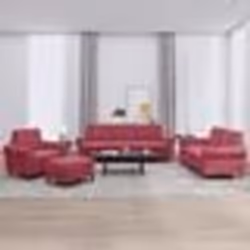vidaXL Ensemble de canapés 4 pcs avec coussins Rouge bordeaux Velours