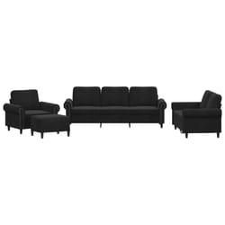 VidaXL 3202185 Ensemble de meubles de salle à manger Noir