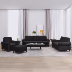 VidaXL 3202185 Ensemble de meubles de salle à manger Noir