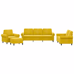 VidaXL 3202186, Jaune, mousse, Métal, Polyester, Polywood, Textile, 2,12 m, 77 cm, 80 cm