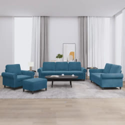 vidaXL Ensemble de canapés 4 pcs - Bleu