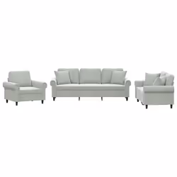 VidaXL 3202190, Gris, mousse, Métal, Polyester, Polywood, Textile, 2,12 m, 77 cm, 80 cm