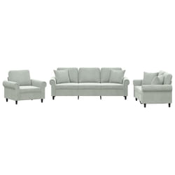 VidaXL 3202190 Ensemble de meubles de salle à manger Gris