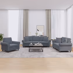 VidaXL 3202191 Ensemble de meubles de salle à manger Gris