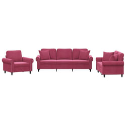 VidaXL 3202194 Ensemble de meubles de salle à manger Rouge