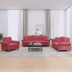 VidaXL 3202194 Ensemble de meubles de salle à manger Rouge - Vue supplémentaire 2