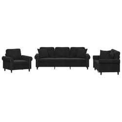 VidaXL 3202195 Ensemble de meubles de salle à manger Noir