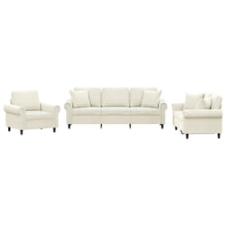 VidaXL 3202198 Ensemble de meubles de salle à manger Crème