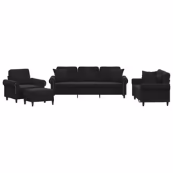 VidaXL 3202205, Noir, mousse, Métal, Polyester, Polywood, Textile, 2,12 m, 77 cm, 80 cm