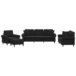 VidaXL 3202205 Ensemble de meubles de salle à manger Noir