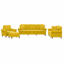 VidaXL 3202206, Jaune, mousse, Métal, Polyester, Polywood, Textile, 2,12 m, 77 cm, 80 cm