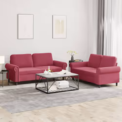 VidaXL 3202214 Ensemble de meubles de salle à manger Rouge