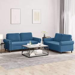VidaXL 3202219 Ensemble de meubles de salle à manger Bleu - Vue supplémentaire 2
