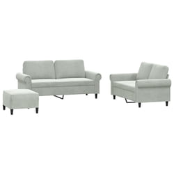 VidaXL 3202220 Ensemble de meubles de salle à manger Gris