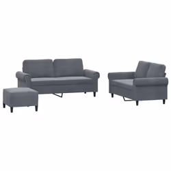 VidaXL 3202221, Gris, mousse, Métal, Polyester, Polywood, Textile, 172 cm, 77 cm, 80 cm