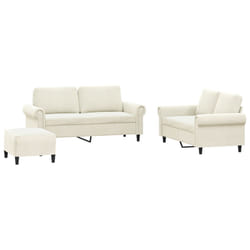 VidaXL 3202228 Ensemble de meubles de salle à manger Crème