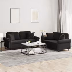 VidaXL 3202235 Ensemble de meubles de salle à manger Noir