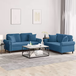 VidaXL 3202239 Ensemble de meubles de salle à manger Bleu - Vue supplémentaire 2