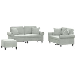 VidaXL 3202240 Ensemble de meubles de salle à manger Gris