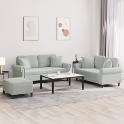 VidaXL 3202240 Ensemble de meubles de salle à manger Gris