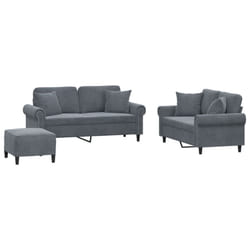 VidaXL 3202241 Ensemble de meubles de salle à manger Gris