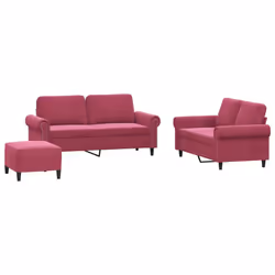 VidaXL 3202244, Rouge, mousse, Métal, Polyester, Polywood, Textile, 172 cm, 77 cm, 80 cm