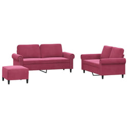 VidaXL 3202244 Ensemble de meubles de salle à manger Rouge