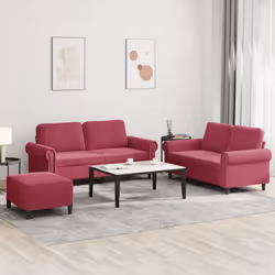 VidaXL 3202244 Ensemble de meubles de salle à manger Rouge
