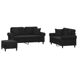 VidaXL 3202245 Ensemble de meubles de salle à manger Noir
