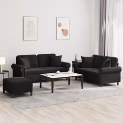 VidaXL 3202245 Ensemble de meubles de salle à manger Noir