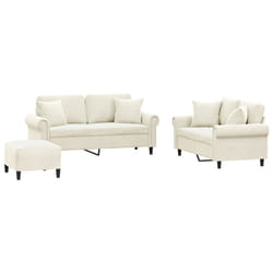VidaXL 3202248 Ensemble de meubles de salle à manger Crème