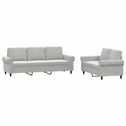 VidaXL 3202250, Gris, mousse, Métal, Polyester, Polywood, Textile, 2,12 m, 77 cm, 80 cm