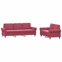 VidaXL 3202254, Rouge, mousse, Métal, Polyester, Polywood, Textile, 2,12 m, 77 cm, 80 cm